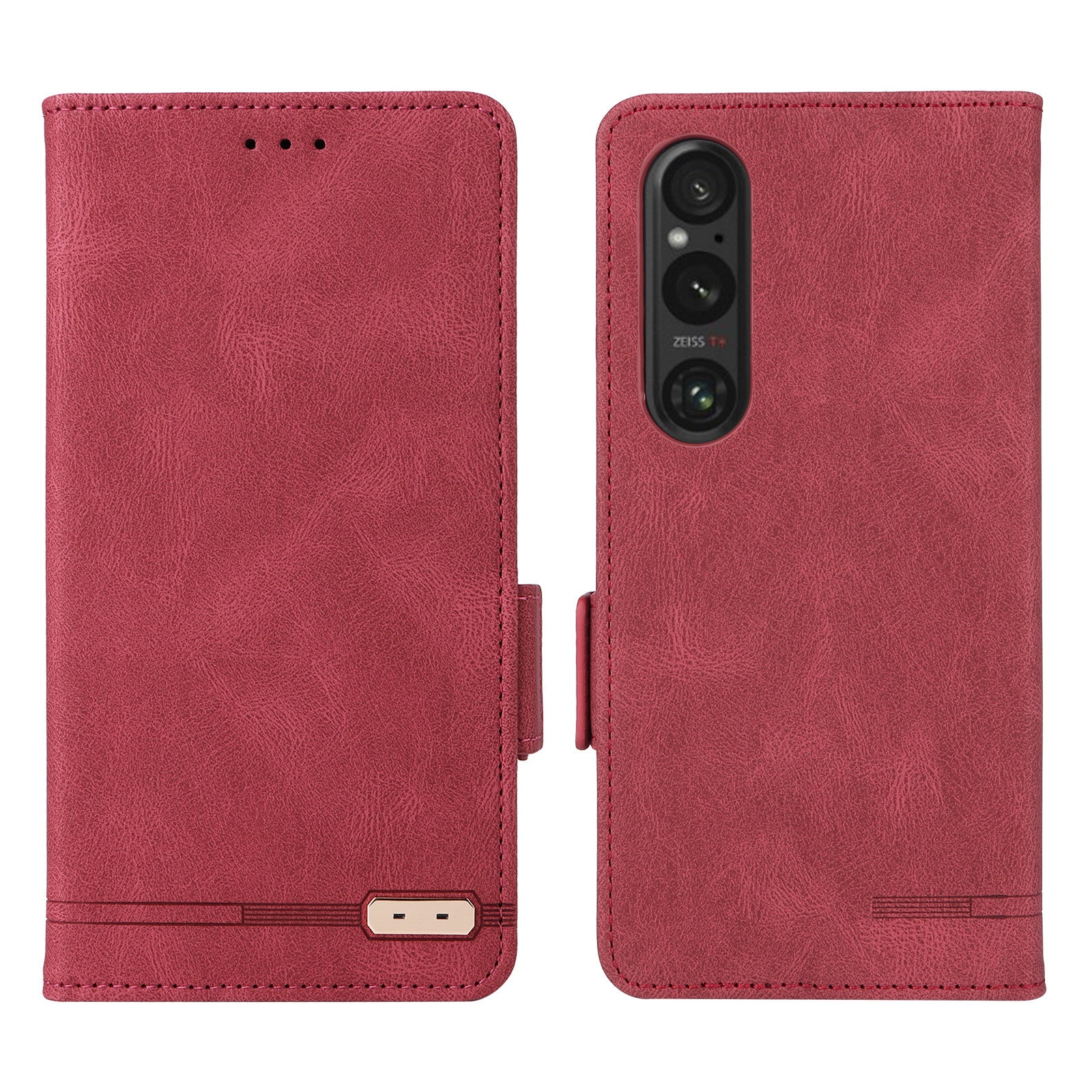 For Sony Xperia 1 VI Phone Case Hardware Decor PU Leather Flip Stand Wallet Cover For Sony Xperia 1 VI Phone Case Hardware Decor PU Leather Flip Stand Wallet Cover